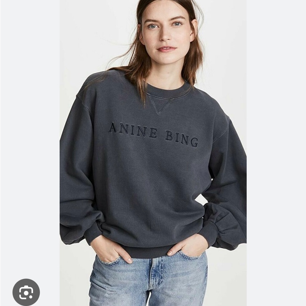 Anine Bing Esme Grey Sweatshirt
